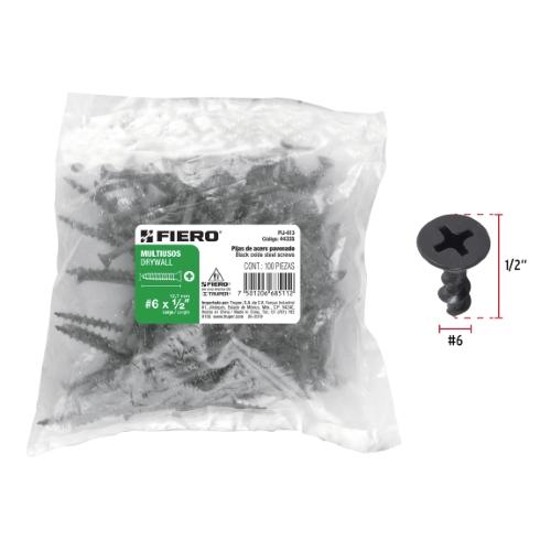 PIJA MULTIUSOS 6X1/2 CAJA C/100 PZ FIERO