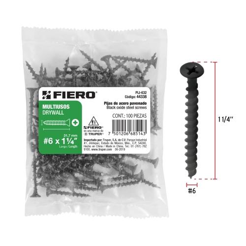 PIJA MULTIUSOS 6X11/4 CAJA C/100PZ FIERO