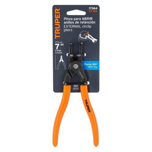 PINZA C/PUNTA 90ª P/ABRIR ANILLOS TRUPER