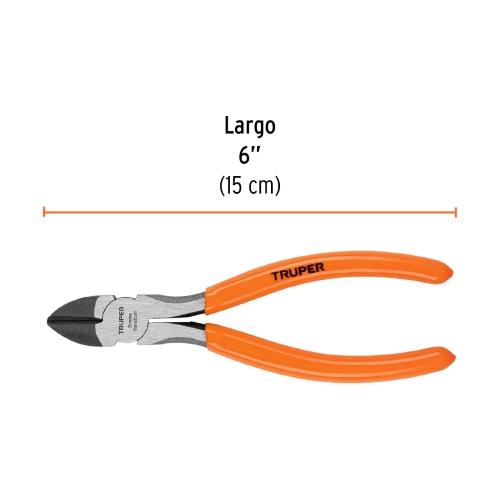 PINZA DE CORTE DIAGONAL 6" MANGO DE PVC TRUPER