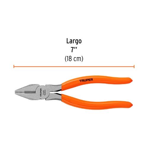 PINZA PARA ELECTRICISTA 7" MANGO DE PVC TRUPER