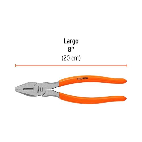 PINZA PARA ELECTRICISTA 8" MANGO DE PVC TRUPER