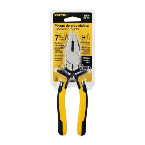 PINZA ELECTRICISTA 7 COMFORT GRIP PRETU