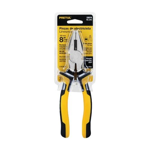 PINZA ELECTRICISTA 8 COMFORT GRIP PRETU