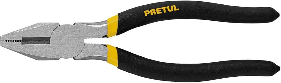 PINZA PARA ELECTRICISTA 8" MANGO DE PVC  PRETUL
