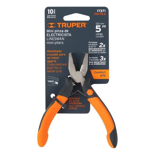 MINI PINZA PARA ELECTRICISTA 5" MANGO COMFORT GRIP TRUPER