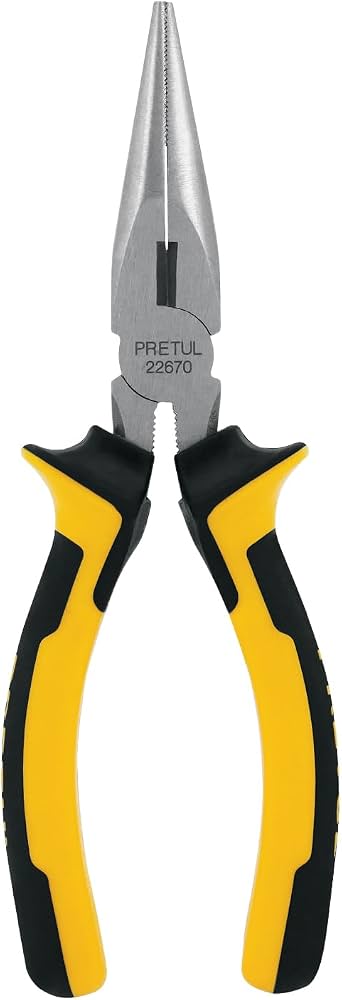 PINZA DE PUNTA Y CORTE 7" MANGO COMFORT GRIP  PRETUL