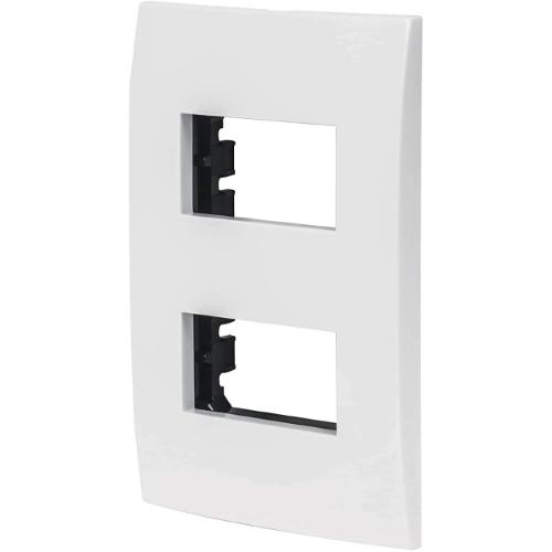 PLACA 2 MODULOS BLANCA OSLO VOLTECK