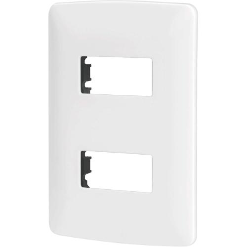 PLACA 2 MODULOS BLANCO ITALIANA VOLTECK