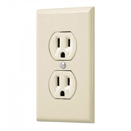 PLACA ABS C/CONTACTO DUPLEX 2 POLOS + TI
