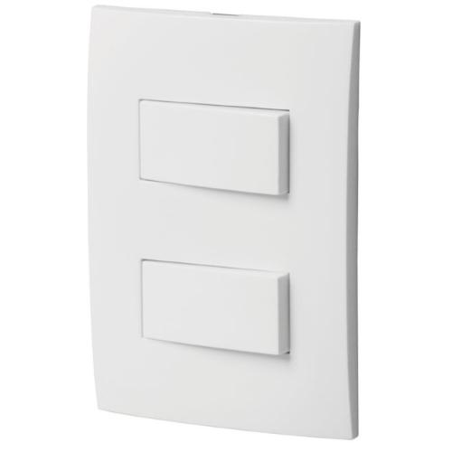 PLACA C/2 INTERRUPTORES SENCILLO OSLO