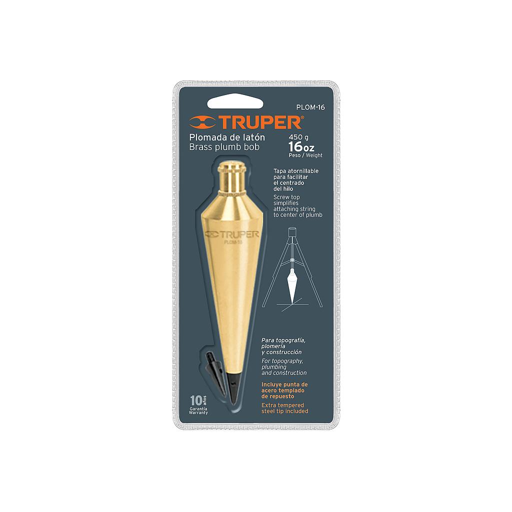 PLOMADA DE LATON 16 oz TRUPER