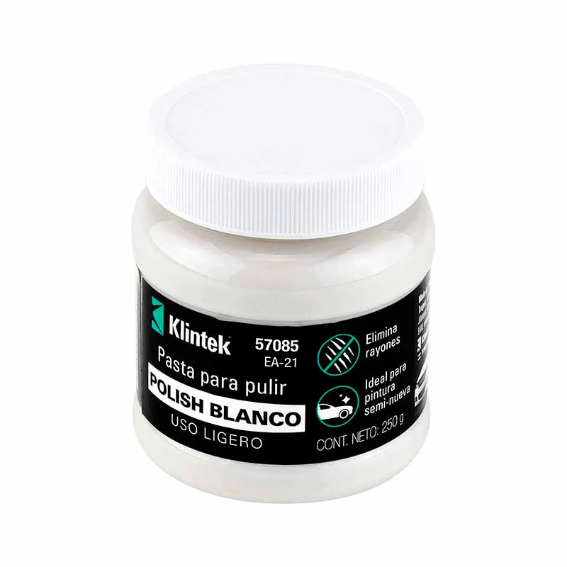 POLISH BLANCO EN PASTA PARA AUTO DE 250 g USO LIGERO KLINTEK