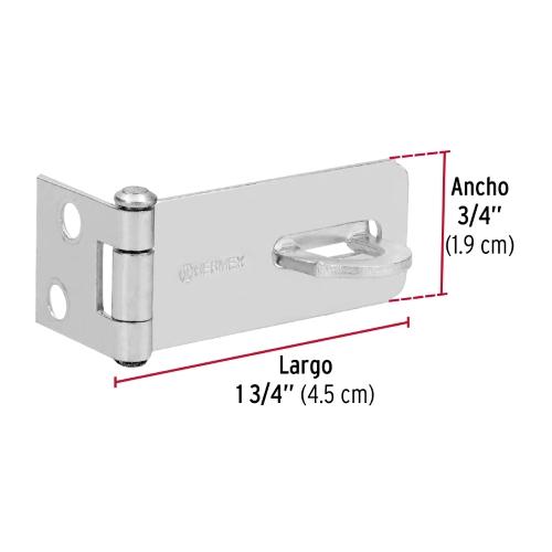 PORTACANDADO DE ACERO ZINCADO 1-3/4 HERMEX