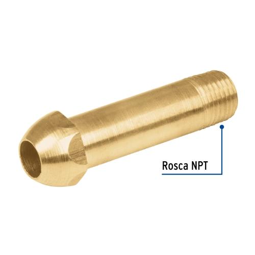 PUNTA POL DE LATON 1/4 Plg. X 6 CM DE ROSCA FOSET