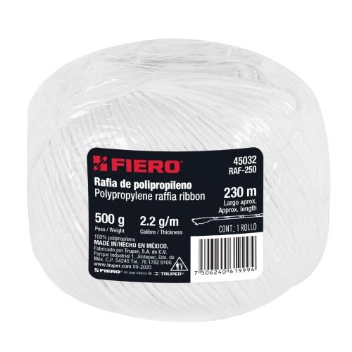 RAFIA BLANCA PESO 500 GR 230 MT FIERO