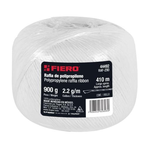 RAFIA BLANCA PESO 900 GR 410 MT  FIERO