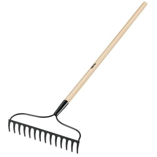 RASTRILLO JARDINERO  14 DIENTES   MANGO DE 48" (122 cm)  PRETUL