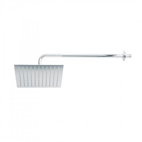 REGADERA CROMO 10 PLATO CUADRADO CON BRAZO