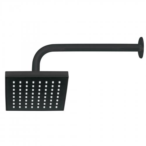 REGADERA CUADRADA ABS 6 NEGRO MATE FOSE
