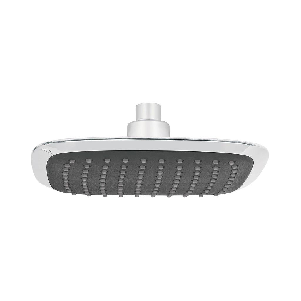 REGADERA CUADRADA DE 8" DE PLASTICO ABS SIN BRAZO CROMO FOSET AERO