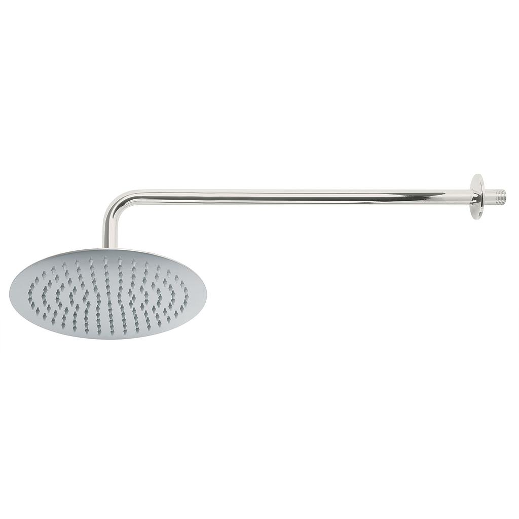REGADERA PLATO REDONDO DE 10" CON BRAZO CROMO FOSET RIVIERA