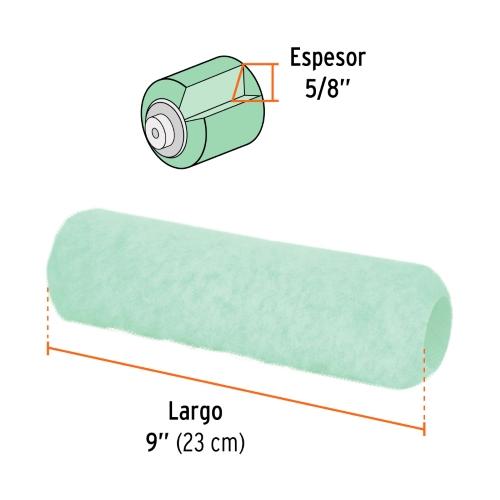 FELPA PARA RODILLO 9 X 5/8" SUPERFICIES POCO RUGOSAS TRUPER