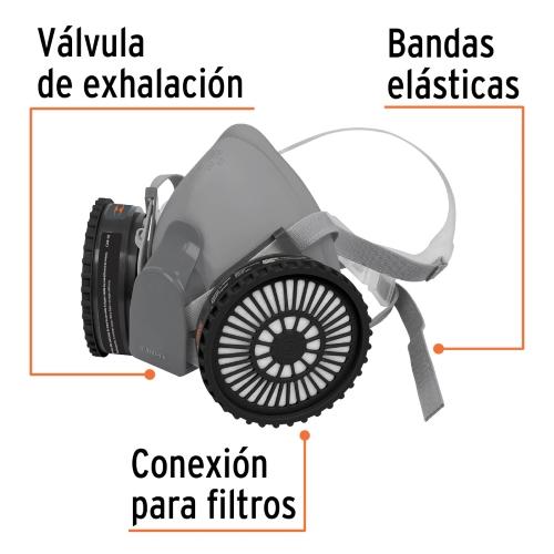 KIT RESPIRADOR CON CARTUCHOS PINTURA Y PESTICIDA EXPERT