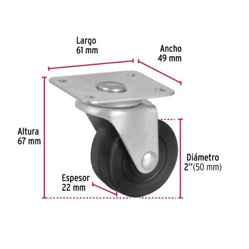RODAJA HULE 2 PLACA GIRATORIA C/BUJE FIERO