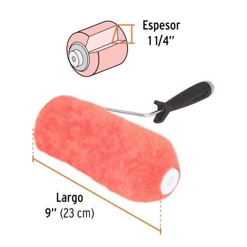 RODILLO PARA PINTAR 9" X 1-1/4" SUPERFICIES EXTRA RUGOSAS