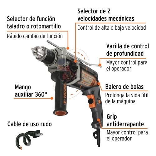 ROTOMARTILLO 1/2 INDUSTRIAL 900W TRUPER (2)