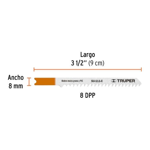 SEGUETA P/CALADORA MADERA ZANCO U TRUPER (SU-111-C)