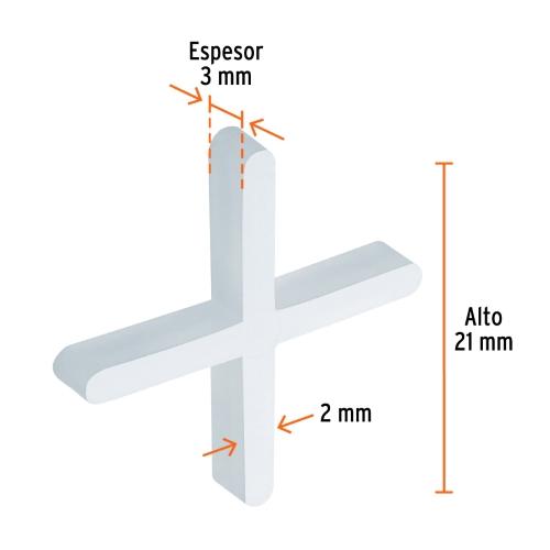 SEPARADORES DE LOSETA 2MM 200PZ TRUPER
