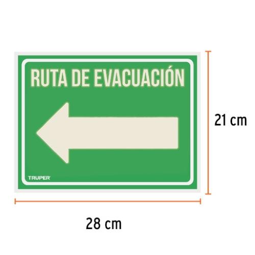 SEÑALAMIENTO RUTA EVACUACION IZQUIERDA
