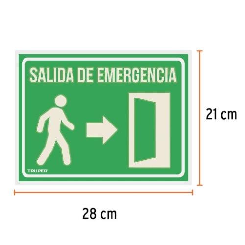 SEÑALAMIENTO SALIDA DE EMERGENCIA TRUPER