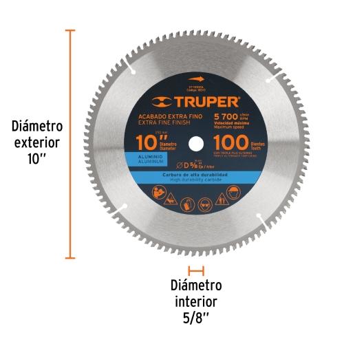 SIERRA P/ALUMINIO 10 CENTRO 5/8 TRUPER (ST-10100A)