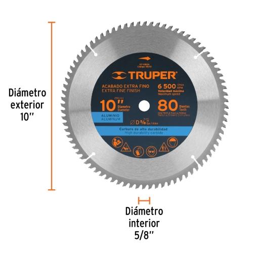 SIERRA P/ALUMINIO 10 CENTRO 5/8 TRUPER (ST-1080A)