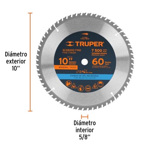 SIERRA P/MADERA 10 CENTRO 5/8 60D TRUPE