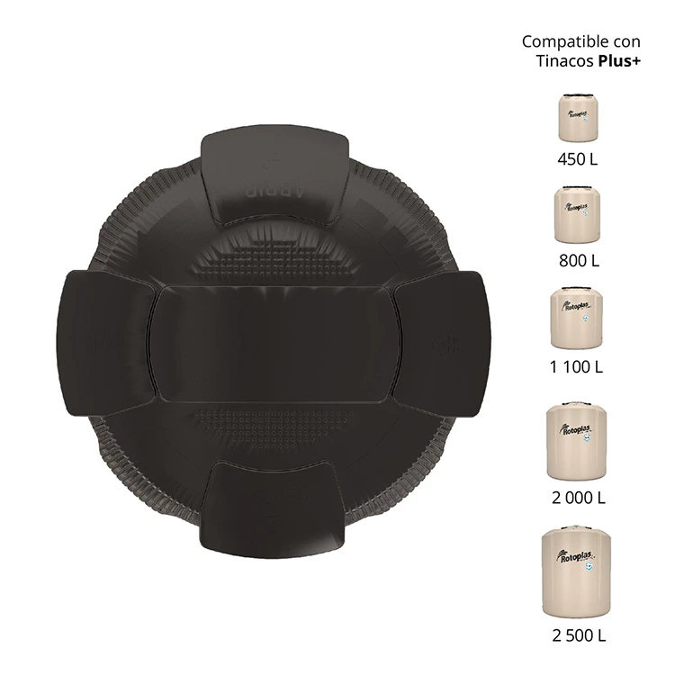 TAPA NEGRA ROSCADA PARA TINACOS PLUS ( NUEVO)  ROTOPLAS