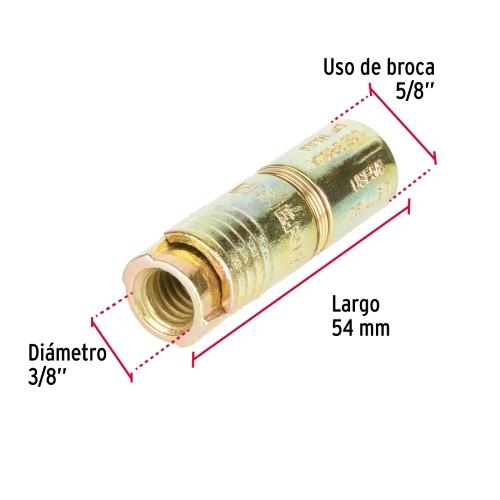 TAQUETE EXPANSIVO 3/8 CAJA C/50PZA FIER