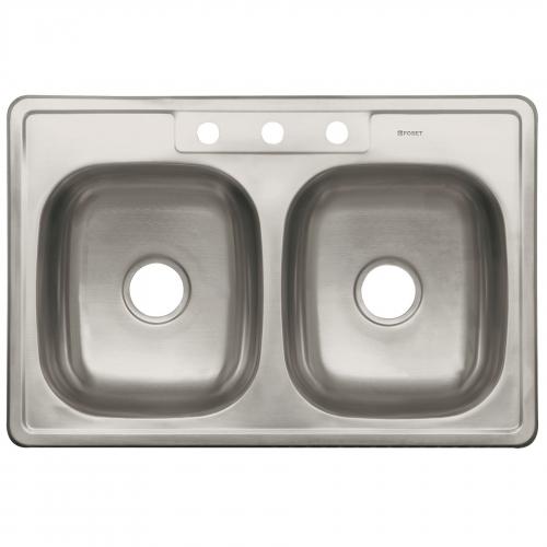 TARJA DE EMPOTRAR 84X56CM DOBLE TINA FOSET BASIC