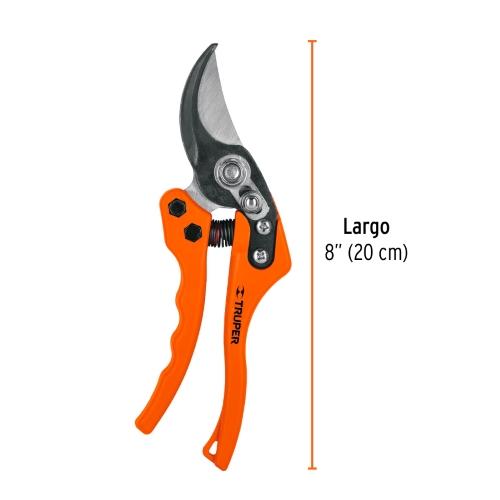 TIJERA PARA PODA 8" DE NYLON CON CUCHILLAS ACERO SK5 TRUPER