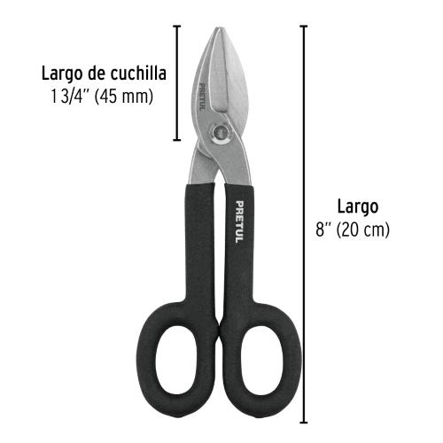 TIJERA PARA HOJALATERO 8 PRETUL