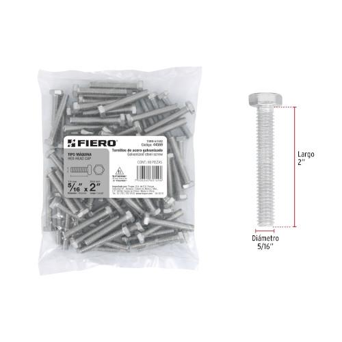 TORNILLO MAQUINA 5/16X2 CAJ C/80PZ FIERO