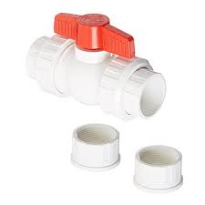 VALVULA UNION DOBLE 1-1/4" CEDULA 40 SERIE-QTA BLANCA QTA1012CSEW HAYWARD