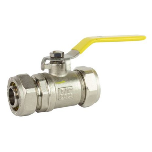 VALVULA DE PASO PARA TUBO PE-AL-PE DE 3/4 X 3/4 TUERCA COMPRESION COFLEX