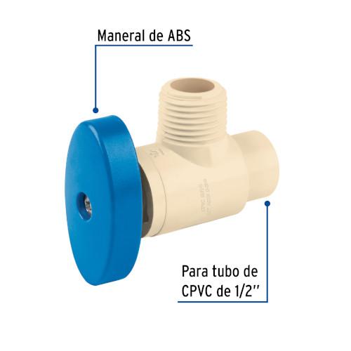 VALVULA ANGULAR CPVC 1/4 VUELTA FOSET