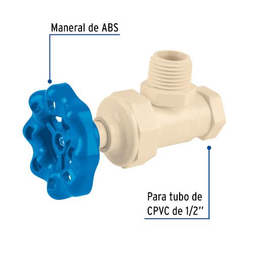 VALVULA ANGULAR CPVC COMPRESION FOSET