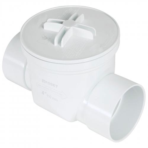 VALVULA CHECK ANTIRETORNO DE 4" DE PLASTICO ABS FOSET