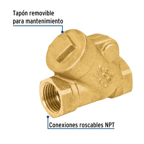 VALVULA DE RETENCION COLUMPIO 1/2 FOSET